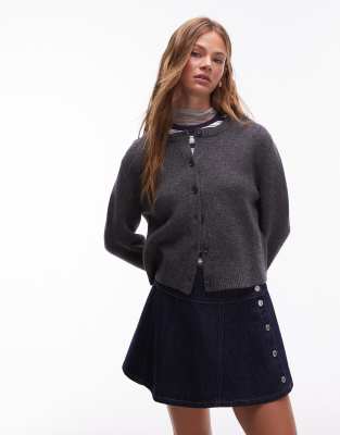 & Other Stories Pure Wool Cardigan In Gray