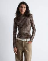 & Other Stories wool blend tweed mini skirt in blue black tone