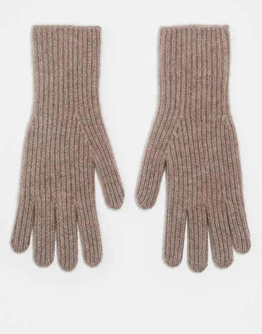 & Other Stories pure wool premium gloves in mole