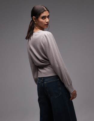 & Other Stories Pure Wool Wrap Cardigan In Neutral