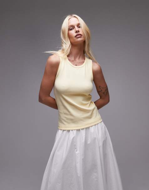 & Other Stories racer back singlet top in lemon yellow - view 1