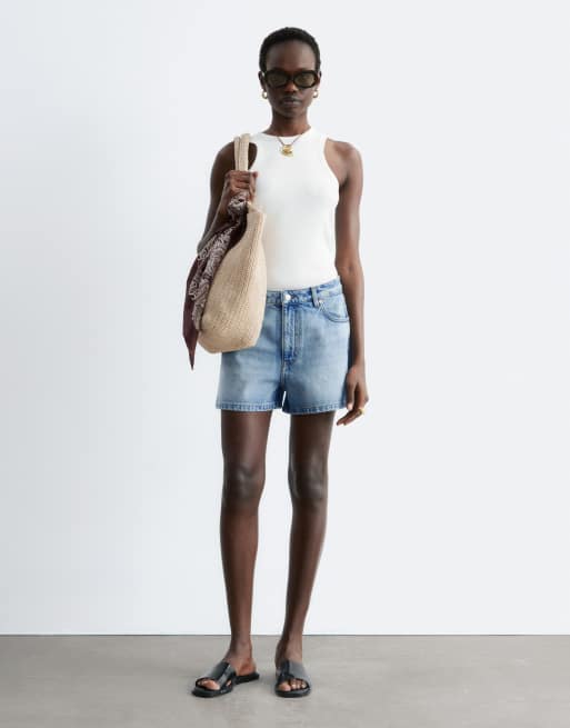 & Other Stories racer tank in off white, 4 of 4