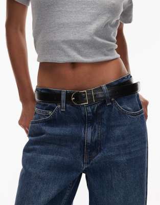 & Other Stories Real Leather Belt In Black