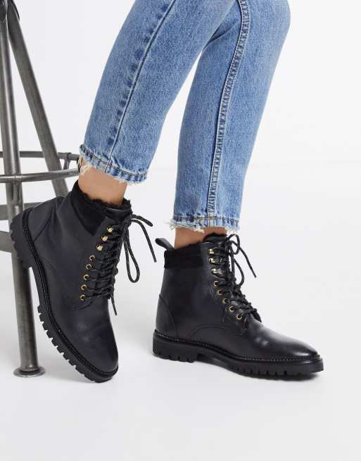 Lace up leather boots other outlet stories