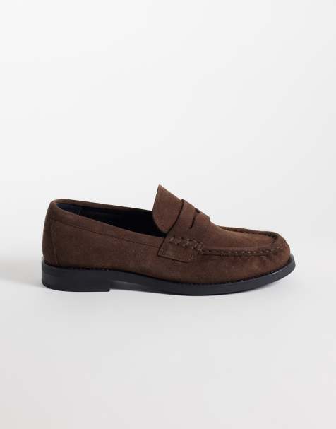 & Other Stories real suede loafers in brown - view 1