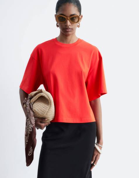 & Other Stories - Recht oversized T-shirt in rood - view 1