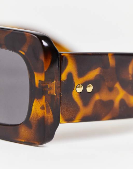 & Other Stories - Rechthoekige zonnebril in bruin tortoise - BROWN, 2 van 4