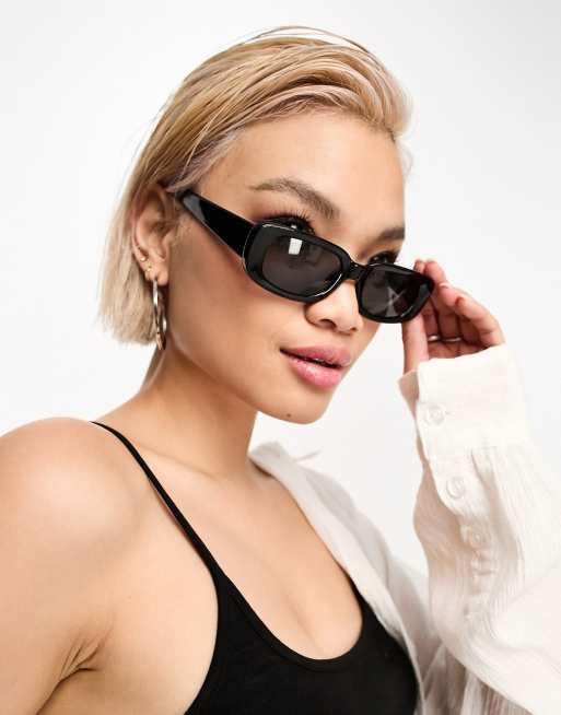 & Other Stories rectangle sunglasses in black, 3 of 4