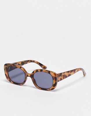 & Other Stories rectangle sunglasses in brown tortoise shell