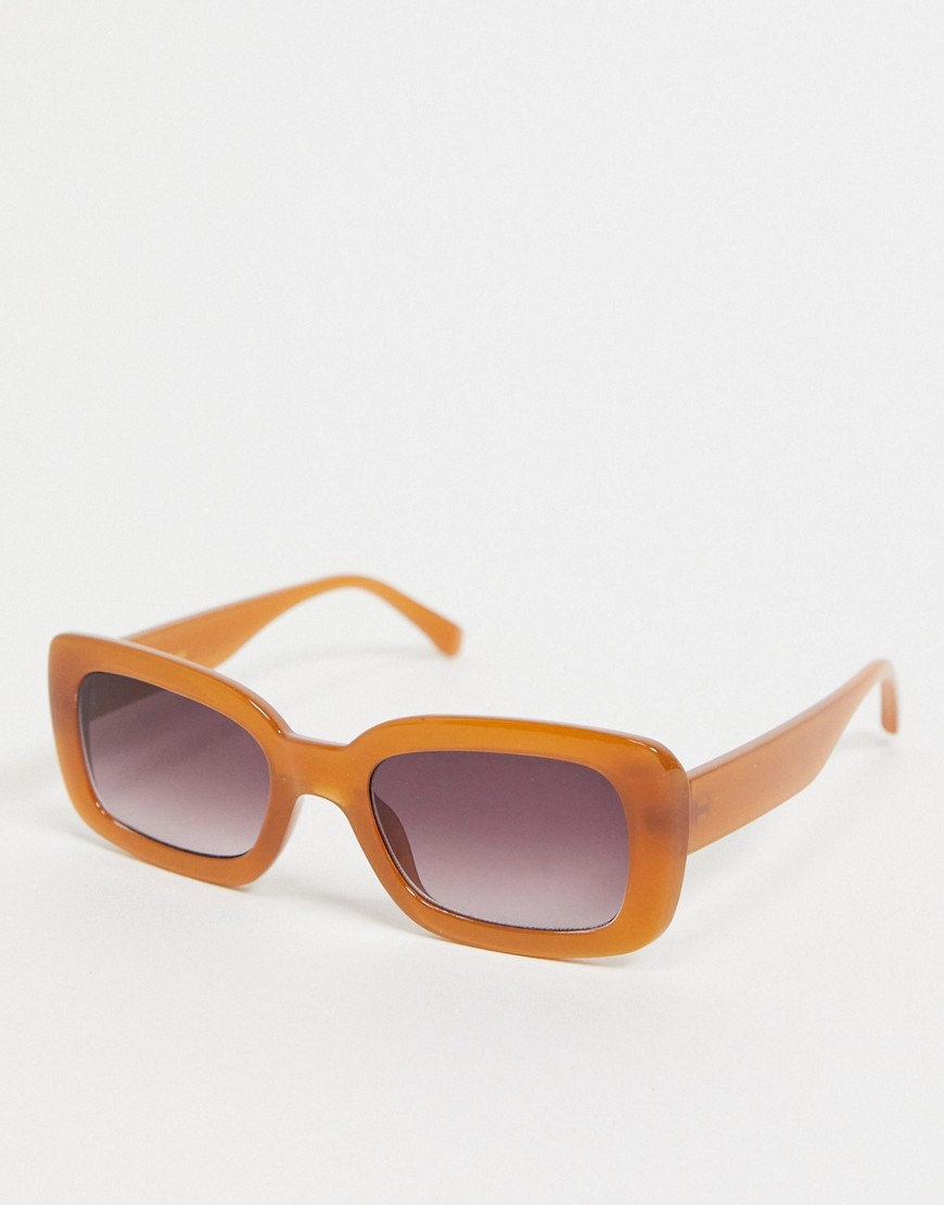 Other Stories &  Rectangle Sunglasses In Caramel Brown-neutral