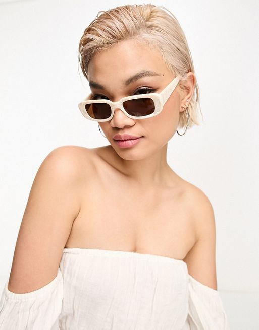 Off-White Boston rectangle-frame sunglasses, MARBLE DARK GREY