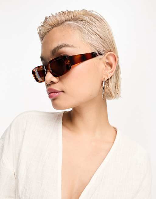 Rectangular tortoise hot sale shell sunglasses