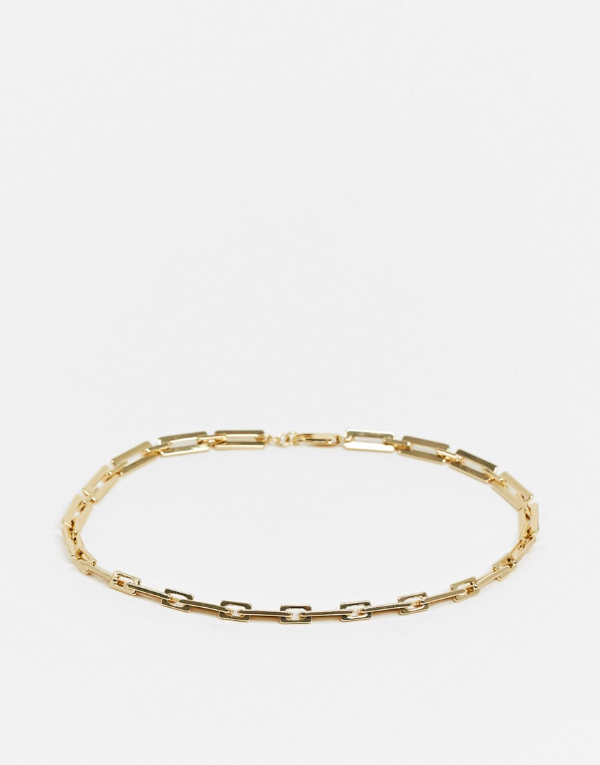 & Other Stories rectangular chain bracelet in gold