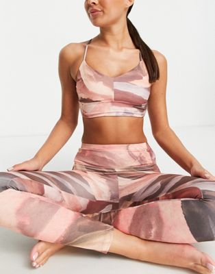 & Other Stories co-ord abstract print sports bra in pink - PINK