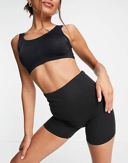 & Other Stories recycled mix & match legging shorts in black