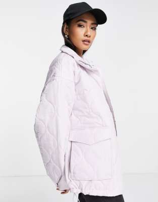 lilac quilted jacket