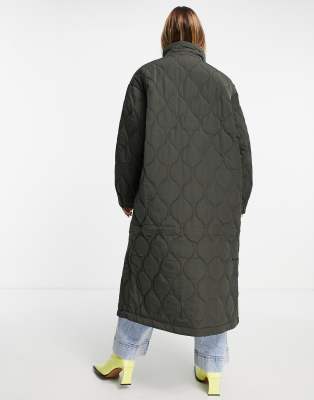 quilted coat green