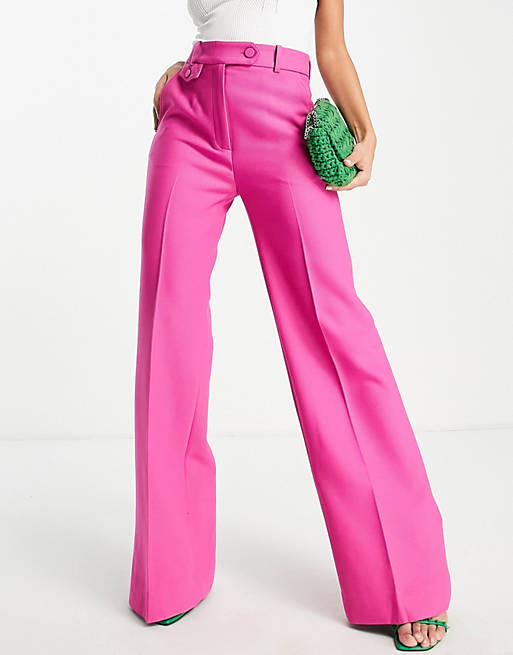  & Other Stories recycled polyester wide leg trousers in pink 