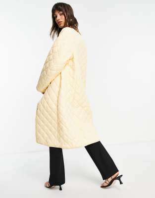 cream quilted coat