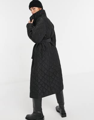 & other stories belted quilted coat