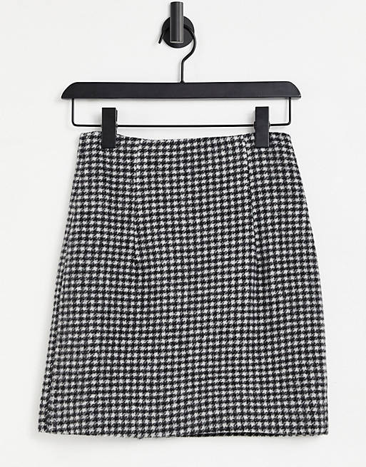 & Other Stories wool check skirt co-ord in multi - MULTI