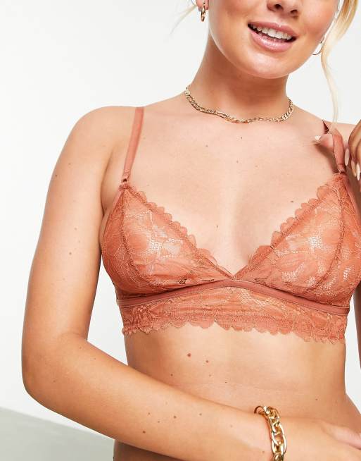 & Other Stories - Reggiseno in pizzo color ruggine