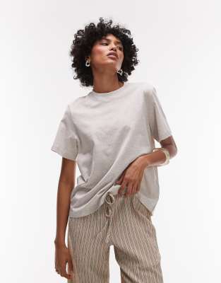 & Other Stories - Relaxed-Fit-T-Shirt in meliertem Hellbeige-Neutral