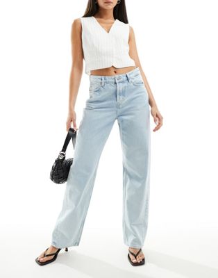 Other Stories &  Relaxed Fit Tapered Jeans In Light Blue Wash