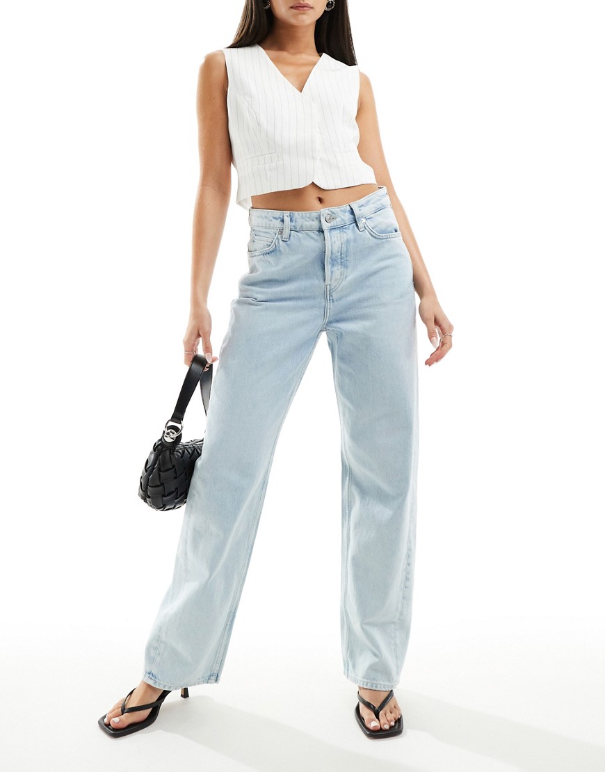 & Other Stories relaxed fit tapered jeans in light blue wash