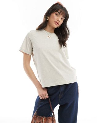 & Other Stories relaxed short sleeve t-shirt in beige melange