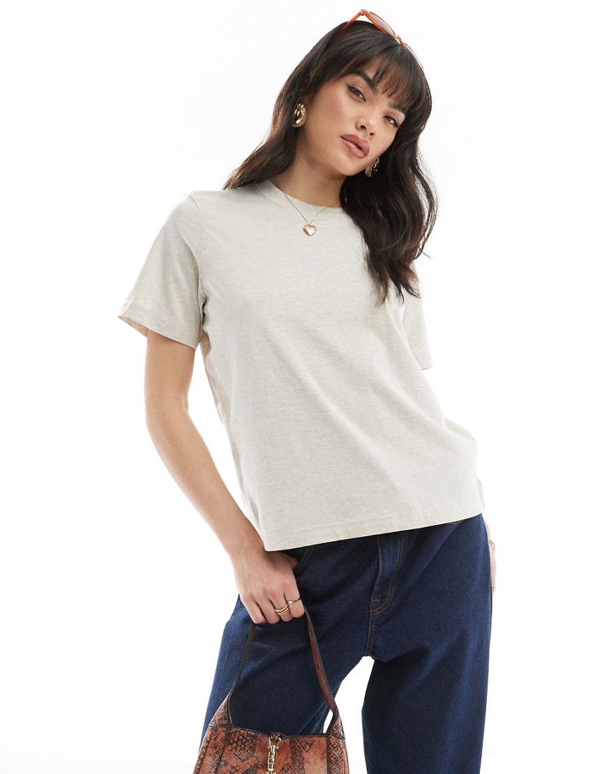 Other Stories &  Relaxed Short Sleeve T-shirt In Beige Melange-neutral