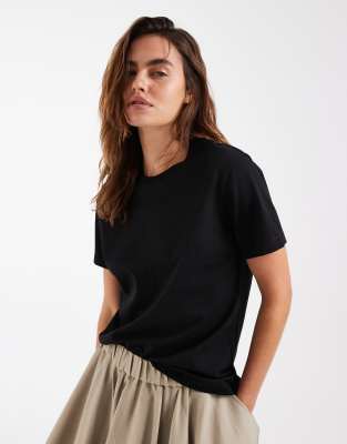 & Other Stories Relaxed Short Sleeve T-shirt In Black