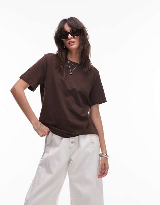 & Other Stories relaxed short sleeve t-shirt in brown