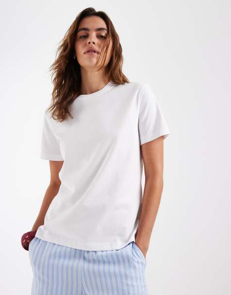 & Other Stories relaxed short sleeve t-shirt in white - view 1