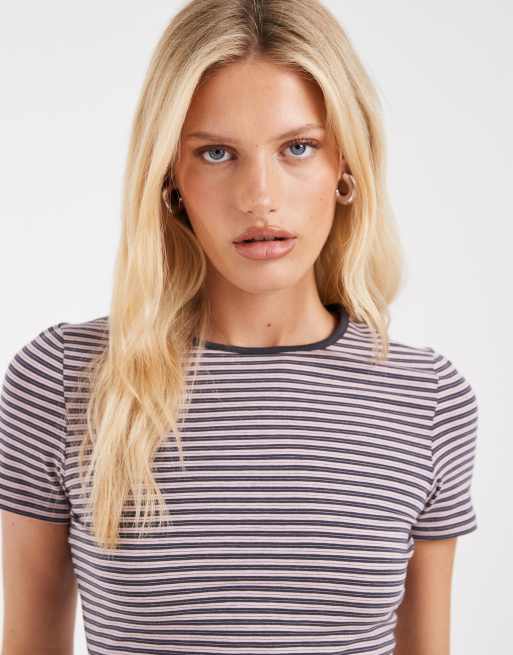 & Other Stories relaxed t-shirt with cap sleeve in pink stripe, 2 of 4
