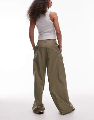& OTHER STORIES RELAXED WIDE LEG TAILORED PANTS WITH PLEAT FRONT 