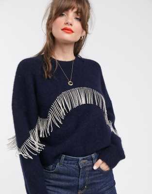 sweatshirt with fringe