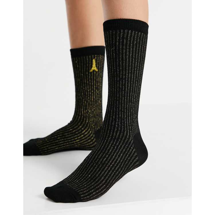 Black and cheap gold jordan socks