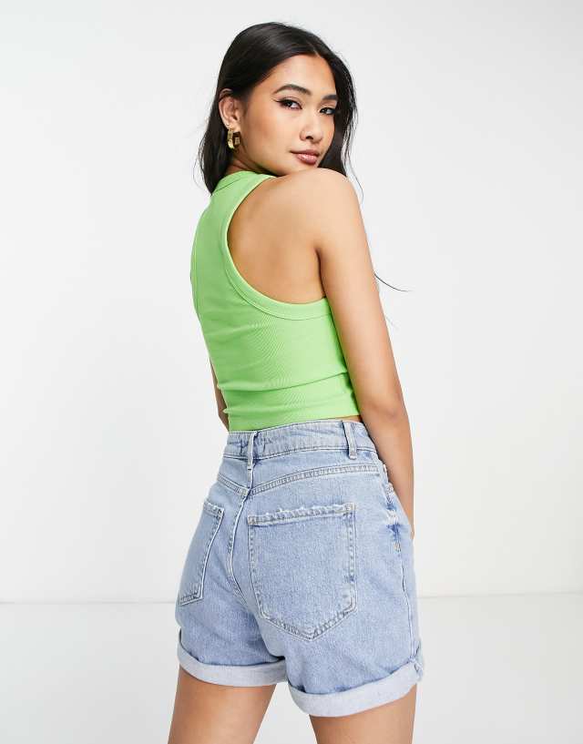 & Other Stories ribbed tank top in green