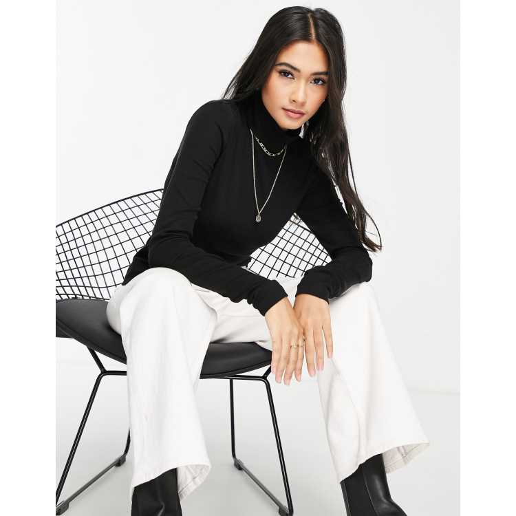 u0026 Other Stories ribbed turtleneck jumper in black | ASOS
