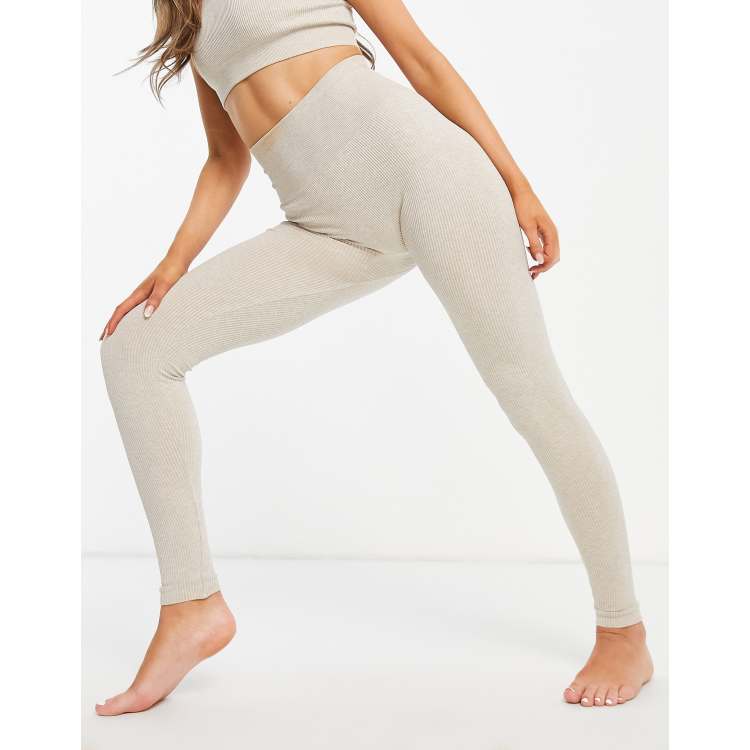 Running Around High Waist Leggings - Beige Melange - Clothing | Prozis