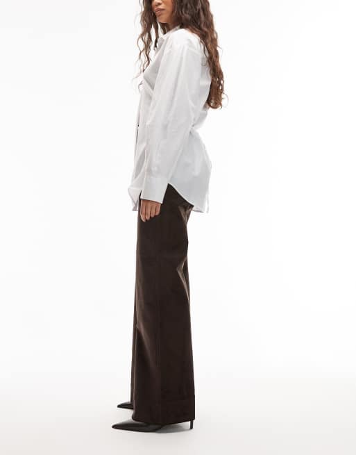 & Other Stories rich cotton flared velvet pants in dark brown, 2 of 5