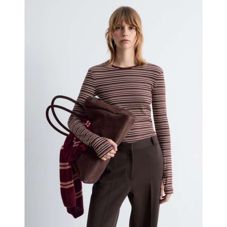 & Other Stories rich cotton long sleeve top with thumb holes in