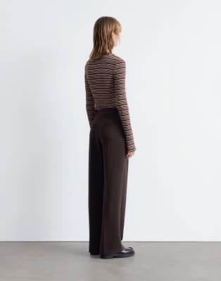 お*様 Striped thumb-hole long t & Other Stories rich cotton long sleeve top with thumbholes in