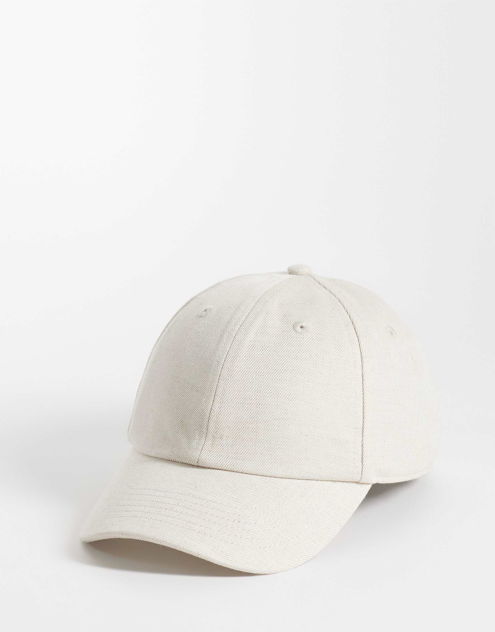 & other stories rich linen cap in neutral beige