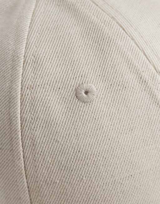 & Other Stories rich linen cap in neutral beige, 2 of 3