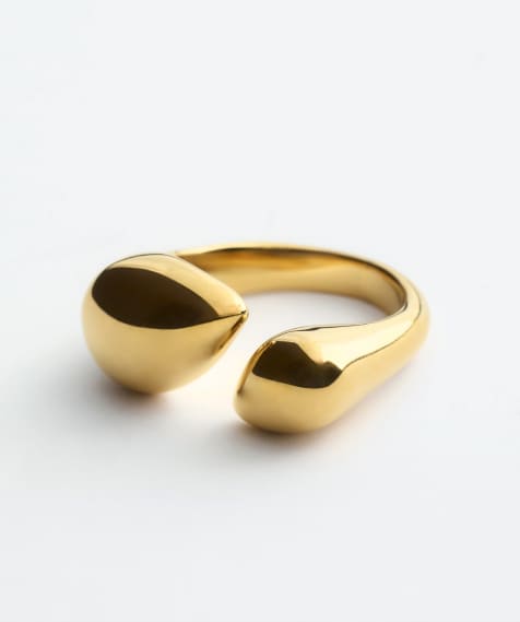 & Other Stories ring i omlottstil med droppform i guld - view 1