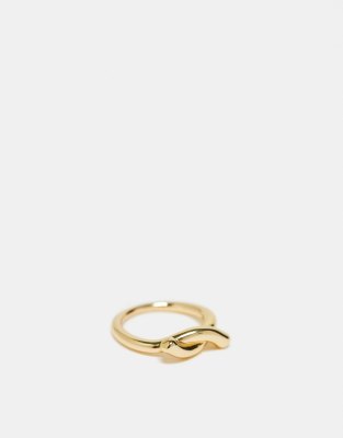 & Other Stories - Ring in Goldoptik mit Spiralen-Design-Goldfarben