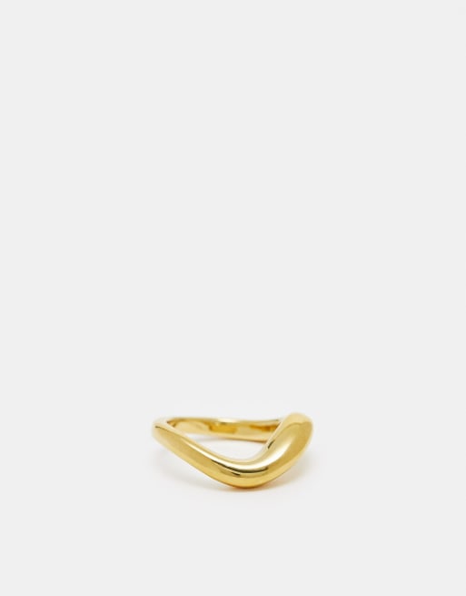 & Other Stories - Ring in goudkleur met siersteentjesdetail