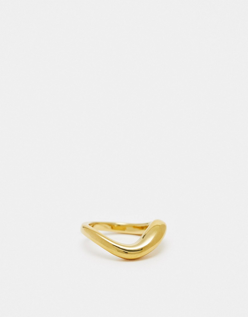 & Other Stories ring with diamante detail in gold